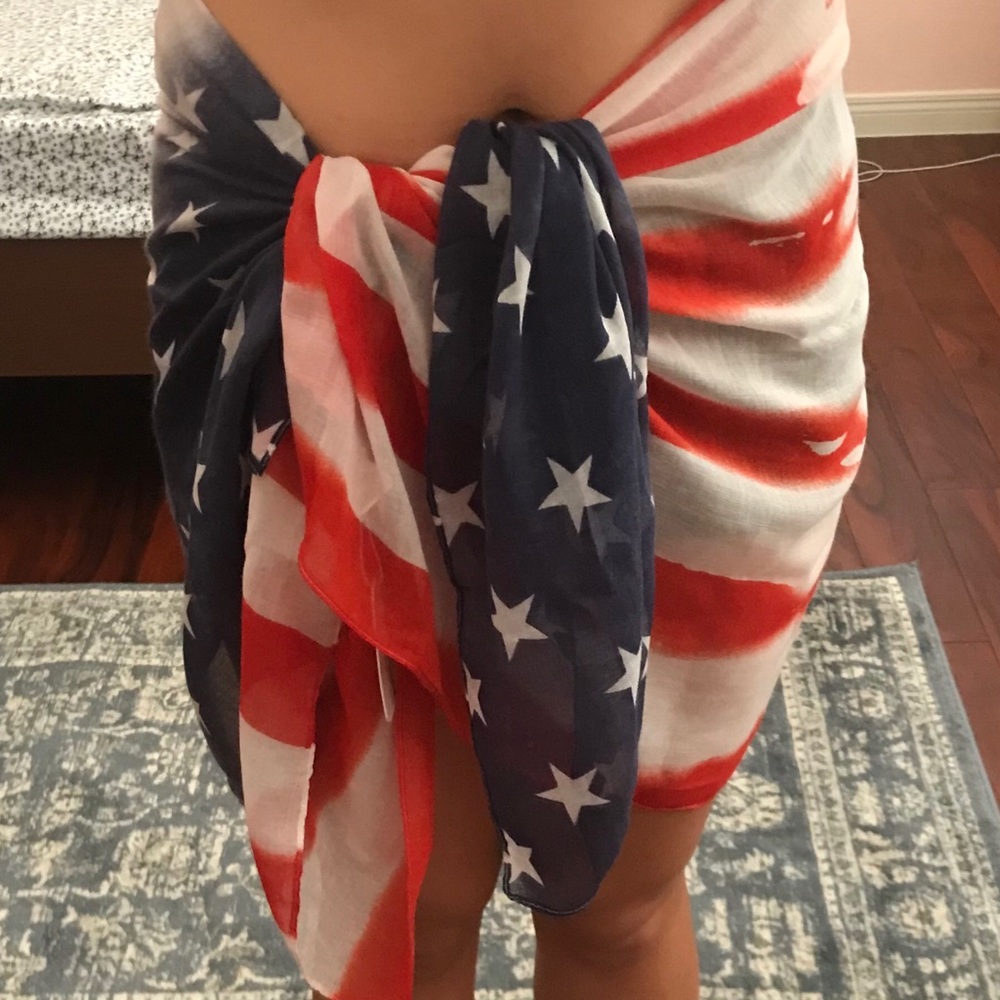 NWT American Flag Scarf/Wrap  